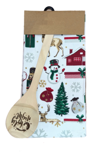 NATALE 2PZ STROFINACCIO+CUCCHIAO COMET Tellini S.r.l. Ingrosso Abbigliamento